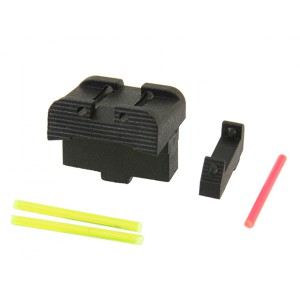 Fiber Optic Handgun Sight Set for G./Dragonfly/Mantis/ACP/Scorpion - Black [APS]